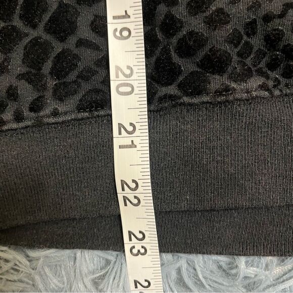 RAILS Marlo Black Flocked Cobra Sweater Zip Side Size L - Picture 6 of 6